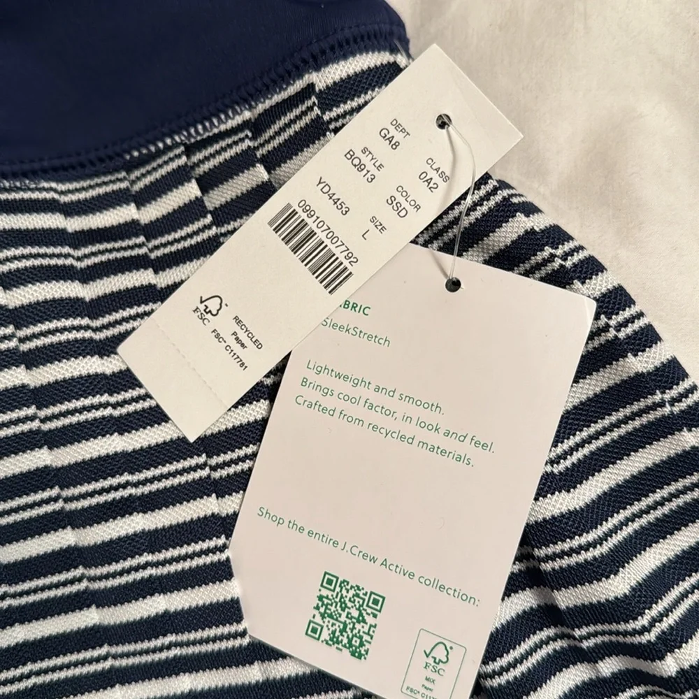 J.Crew Active pleated mini skirt in stripe BQ913